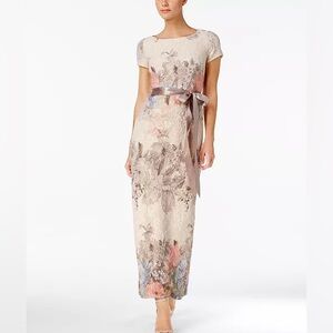 Adrianna‎ Papel Floral Lace Maxi Dress size 8 nwt